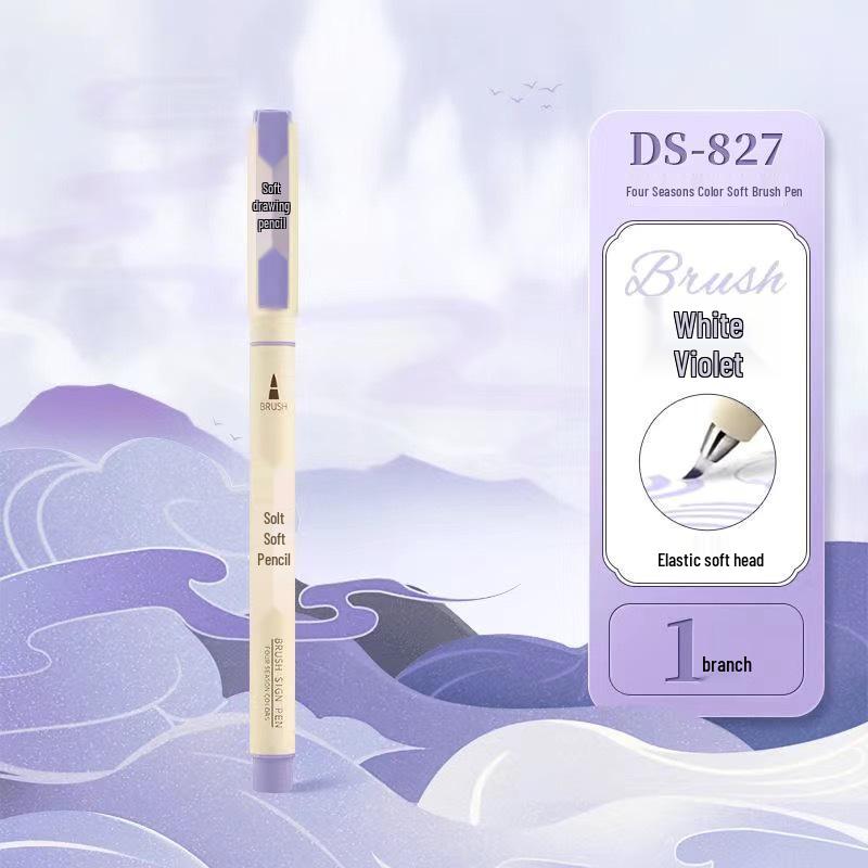 DianShi Soft Tip Brush Pen - Ideal for Students, Journals, Watercolor, Calligraphy & Art (DS-827)