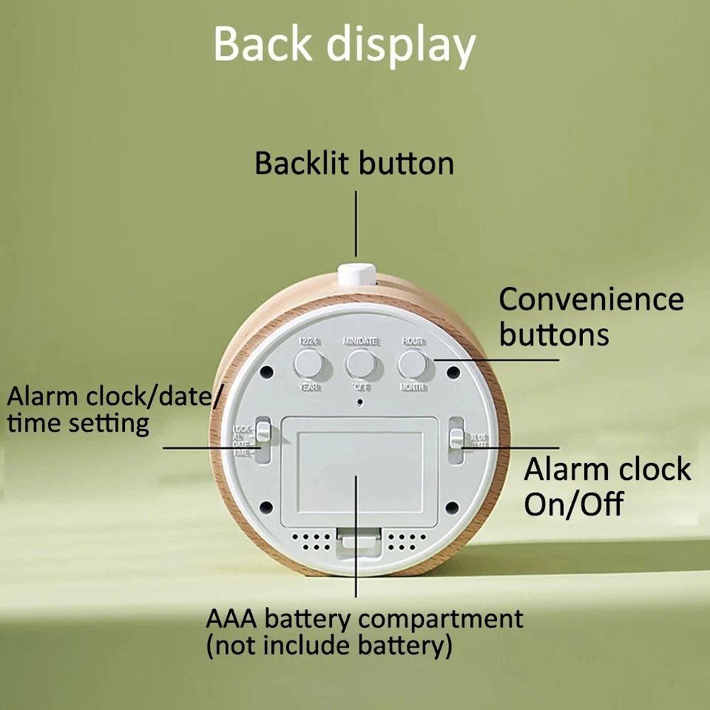 Nordic Style Multifunctional Electronic Clock Round/Square LCD Digital Table Clock  Bedroom