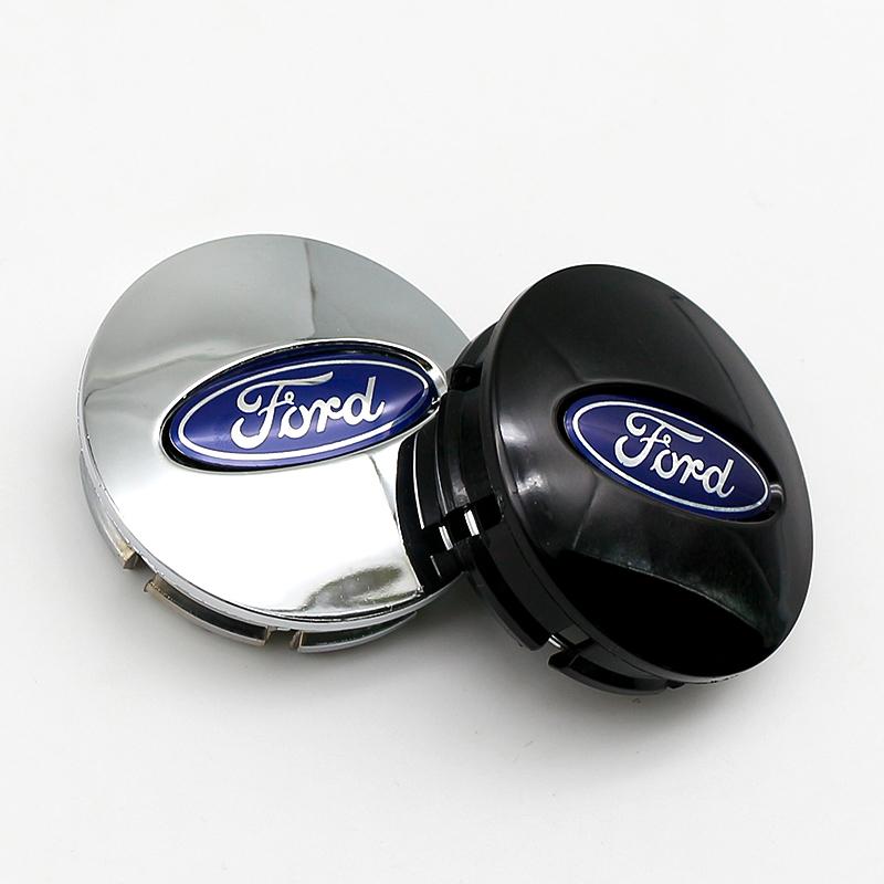 BBBT7 ABS 65mm Car Styling Wheel Center Hub Cap Emblem Logo Hub Cap Silver For Ford Fiesta Mondeo Fusion Explorer Escape Car Styling