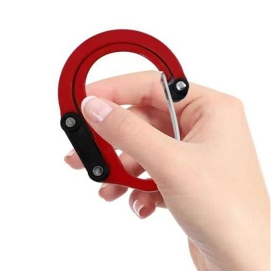 Climbing Carabiner Strong Load-bearing D Shape Safety Buckle Outdoor Camping Equipment for Mountaineering