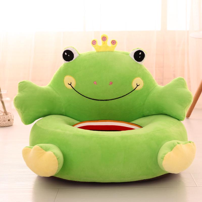 Lazy Kids' Plush Animal Sofa: Dinosaur, Giraffe, Elephant Dolls