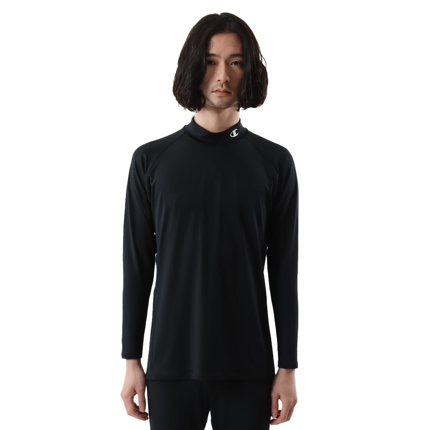 

Champion Long Sleeve UV Mock Size M Men s T-Shirt, CM4HP261, Moisture-Wicking, Quick-Drying, Antibacterial, Odor-Resistant, Stretch, Protection,