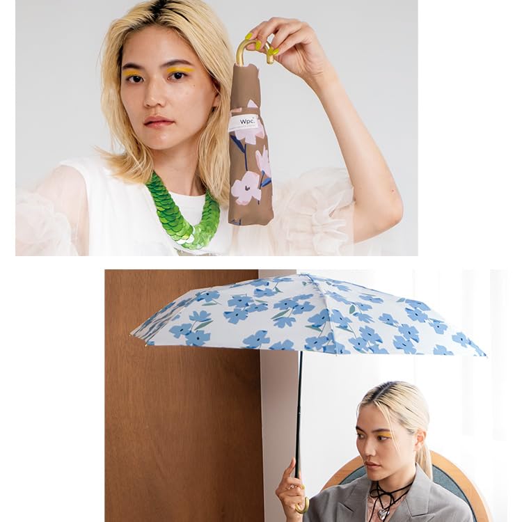 Folding Umbrella Felicity Flower Mini Brown and Rain for Commuting and 2026Wpc. Sun Umbrella/UV Protection Lightweight, Stylish, Cute, School,