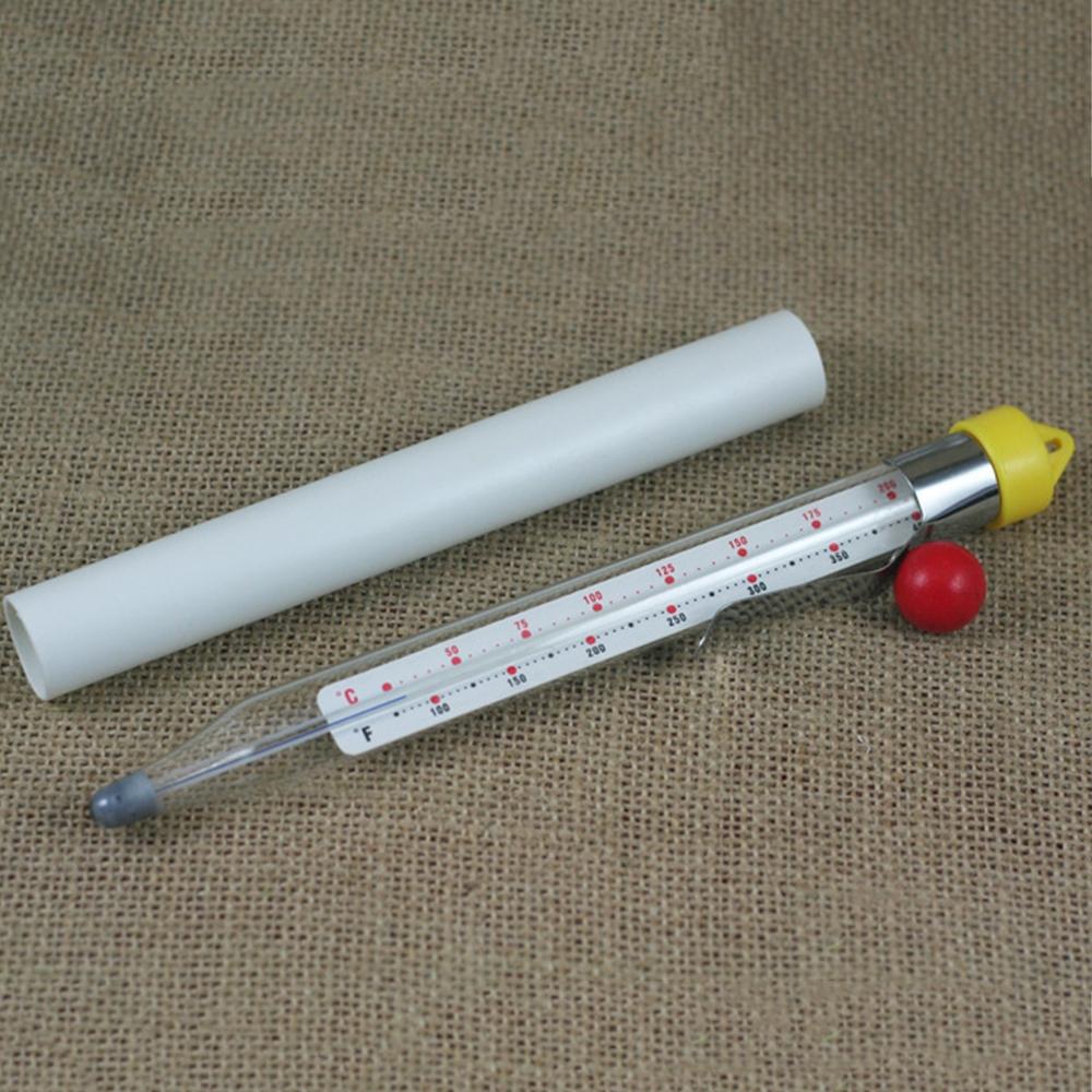Kitchen Thermometer Tempered Glass Fahrenheit Celsius for Candy And Syrup
