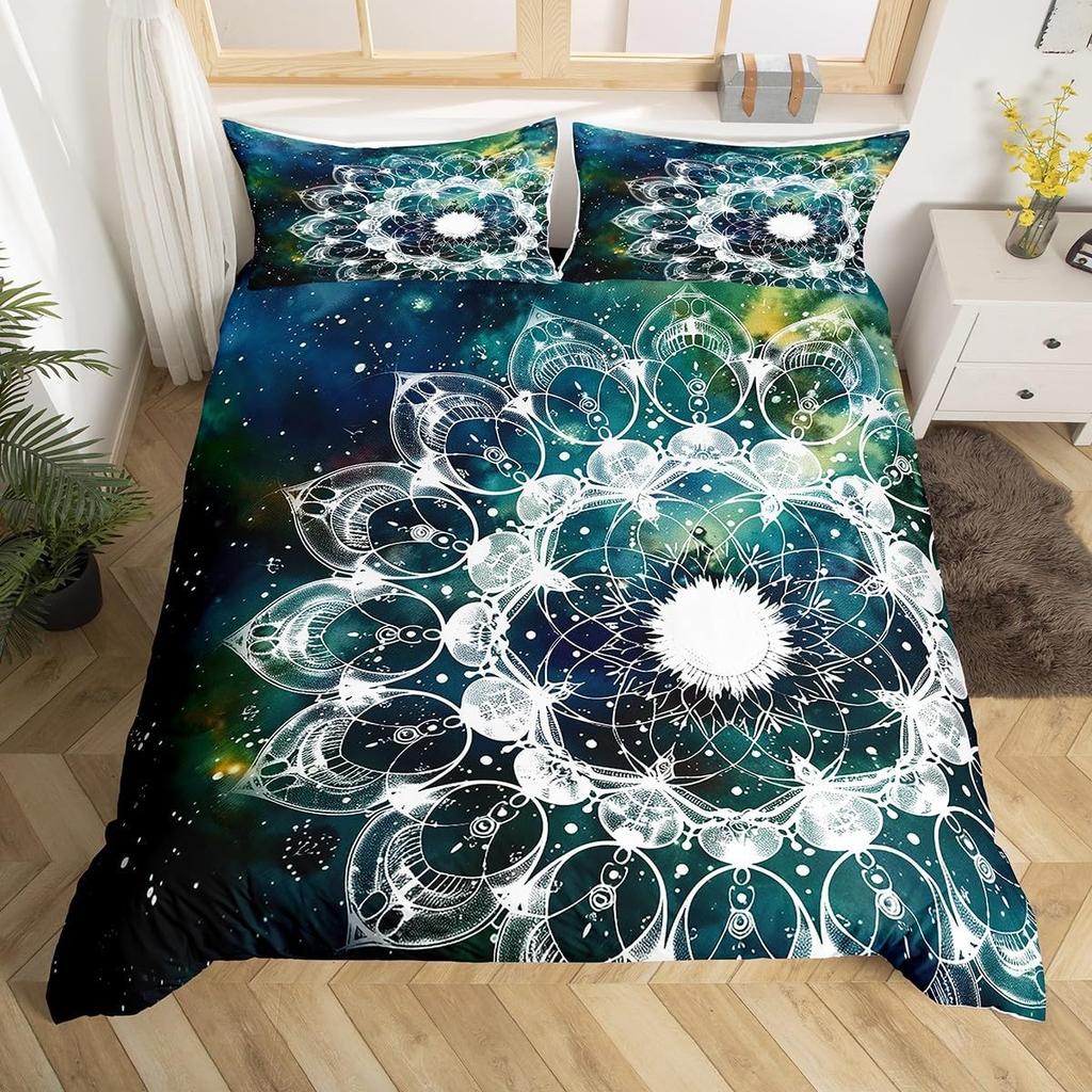 Comforter Flower Of Life Bohemia Mandala Mayan Calendar Comforter Abstract Sacred Geometry Theme Bedding Set S
