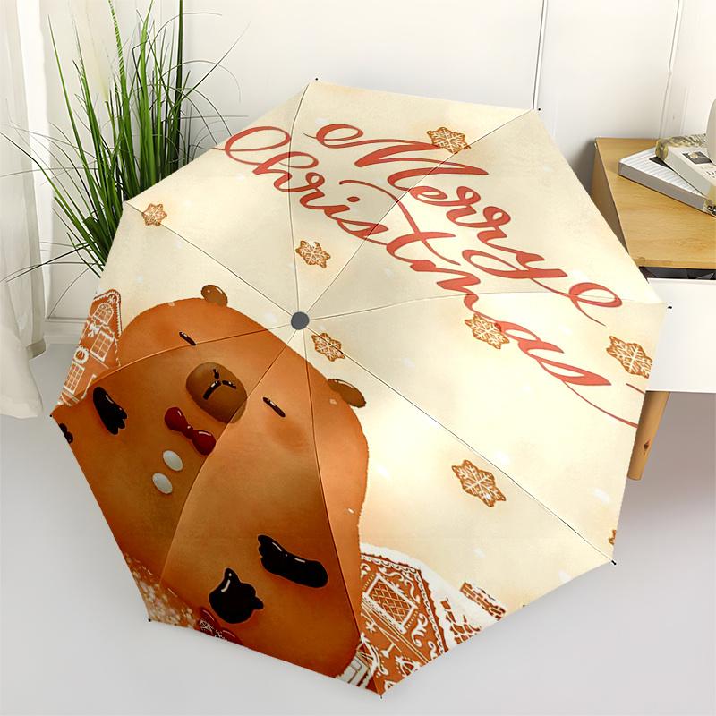 

Capybara Themed Travel Umbrella-8 Ribs Automatic Opening and Closing, Portable Folding Design, Compact and Stylish Umbrella Suitable for Out