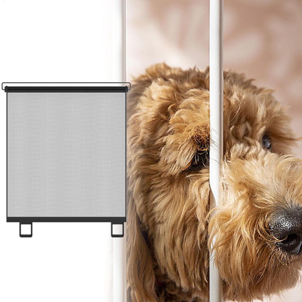 Automatic Pet Mesh Isolation Net Retractable Pet Gate For Kid Dog Fence Easy Install Pet Gate For Stairs Doorways Outdoor