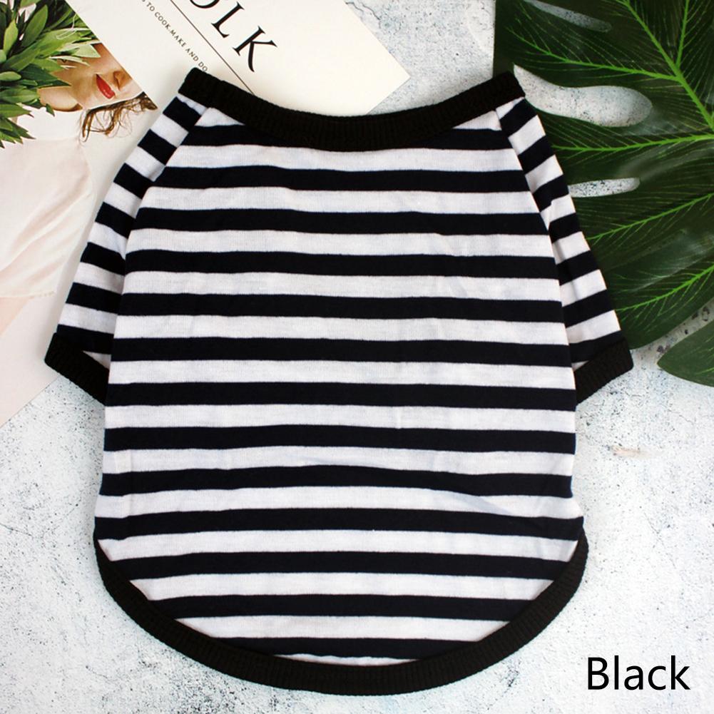 Gestreiftes Hunde-T-Shirt für den Sommer, Frühling, weich, für kleine und mittelgroße Hunde, Welpen, Kleidung, Hemd, Weste, bedruckt, Weste für Hundewelpen, T-Shirt, Hundetuch