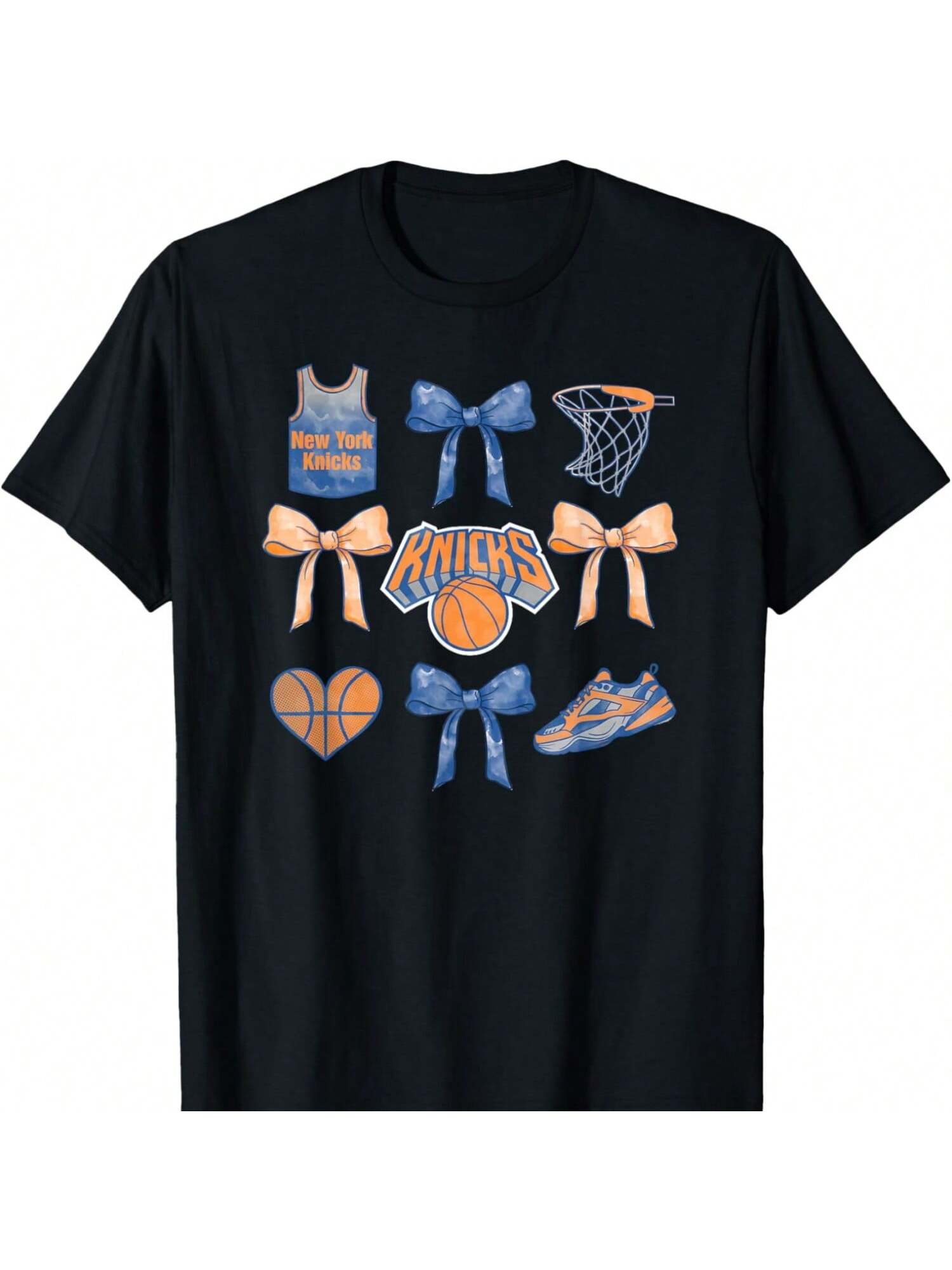 

New York Knicks Bow Grid T-Shirt XXXXXL чёрный