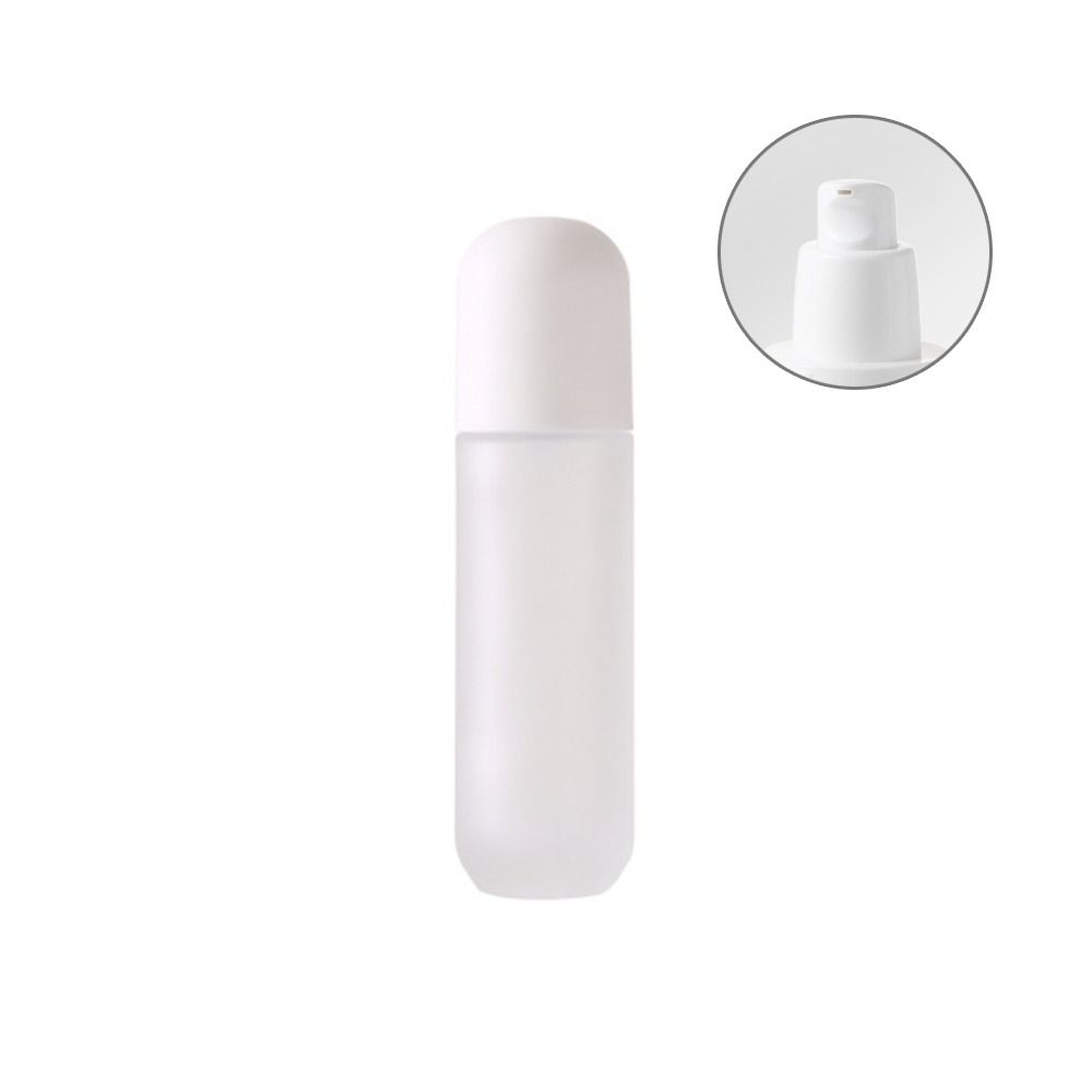 Toilettenartikel-Spender, leere, mattierte Glasflaschen, wiederbefüllbar, Lotion-Pumpflasche, Reiseflasche