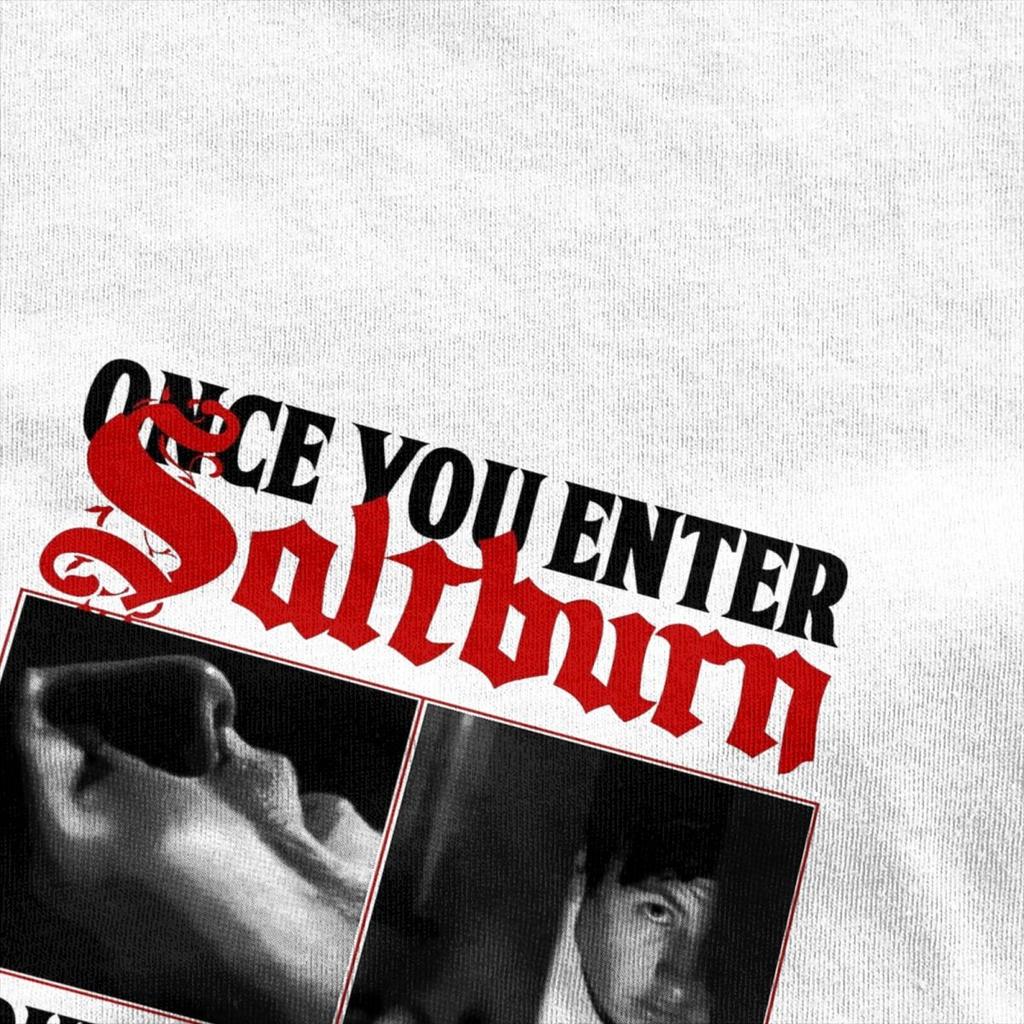 Herren Damen SALTBURN Einmal betreten T-Shirt Zeug Lässig 100% Baumwolle T-Shirt Tops Sommer