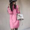 Women's Mid-length Knit Top Solid Color Turtleneck Sweater