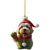 Grinch Stole Christ Green Puppy Pattern Acrylic Pendant Christmas Decor Prop For Holiday Vehicle Decor