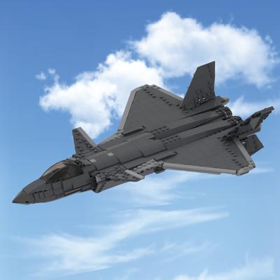 Bloque de Construcción Militar Quinta Generación Caza Sigiloso J-20 Avión Aéreo Juguete de Ensamblaje Compatible