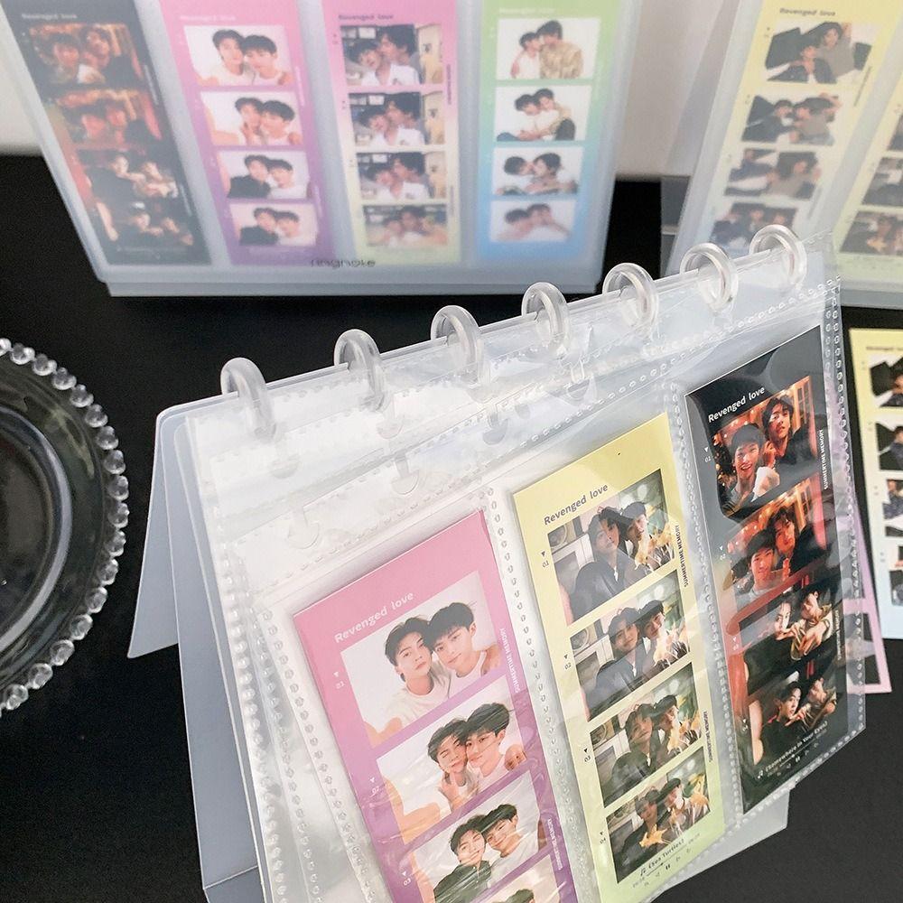 Minimalist PP Photo Album Clear Mushroom Hole Photo Card Binder Loose Leaf Desktop Display Album Kpop Photocard Collection