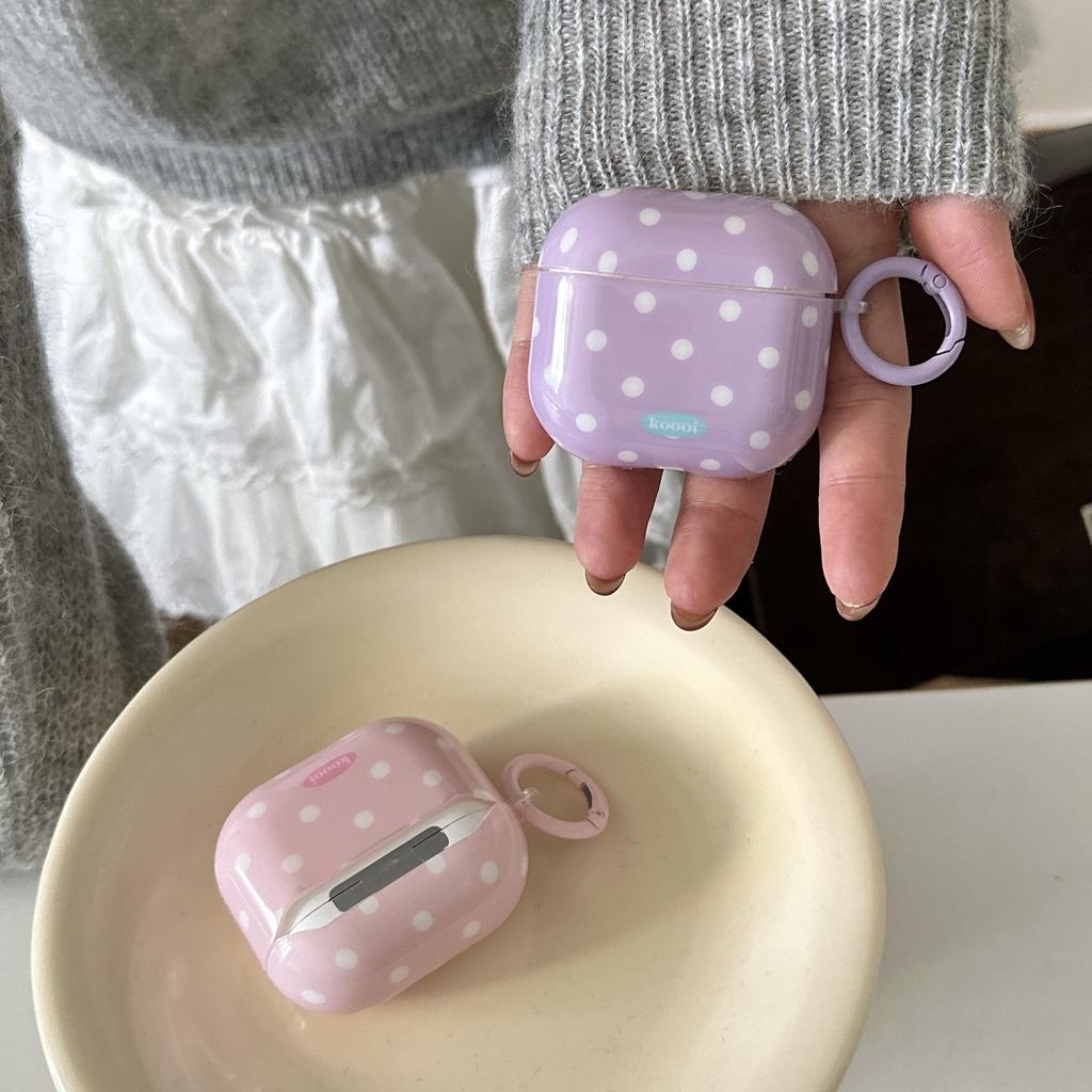 The ins-style white polka dot AirPods 1/1 earphone protective case Pro 1 generation is compatible with Apple Bluetooth earphone covers
