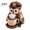 Cozy Home Decor DIY Tissue Box Cover Kit, Owl Shape, Soft Textures Patchwork Handmade Quilted Sewing for Handicraft Enthusiast Beginners Decorative