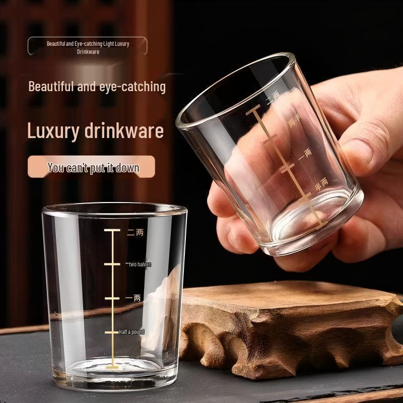 Tempered Glass Wine Set: White Wine Cup, Two Glasses, Old-fashioned High-end Spirits and Beer Glasses