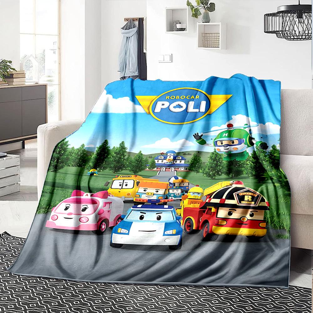 1pc Cars Adventure Flannel Blanket for Super Soft Cute Comfort Blanket for Travel Bedding Couch Sofa Blanket Y73064