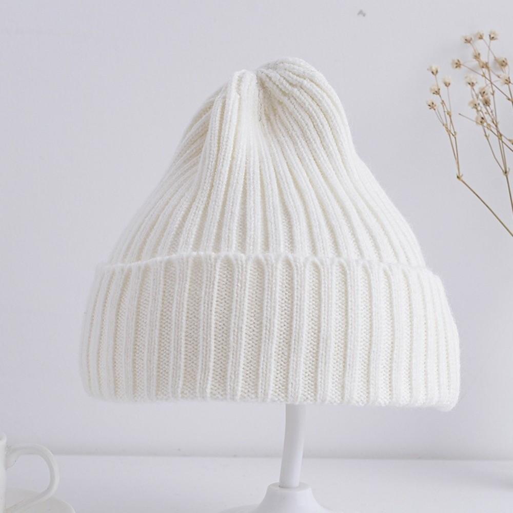 Korean Style Baby Knitted Hat Wool Pullover Cap Sweet Knitted Beanie Hat Winter