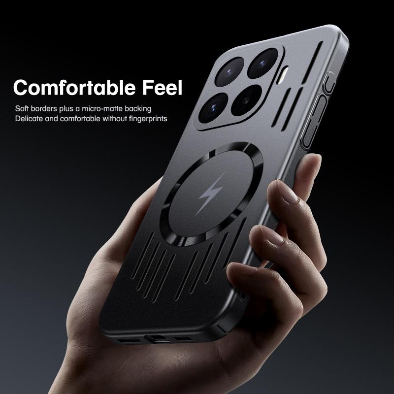 Ultra-thin Heat Dissipation Case For XIAOMI 17T 17TPro Magnetic Wireless Charging Metallic Paint Hard PC Cover For MI17T Pro