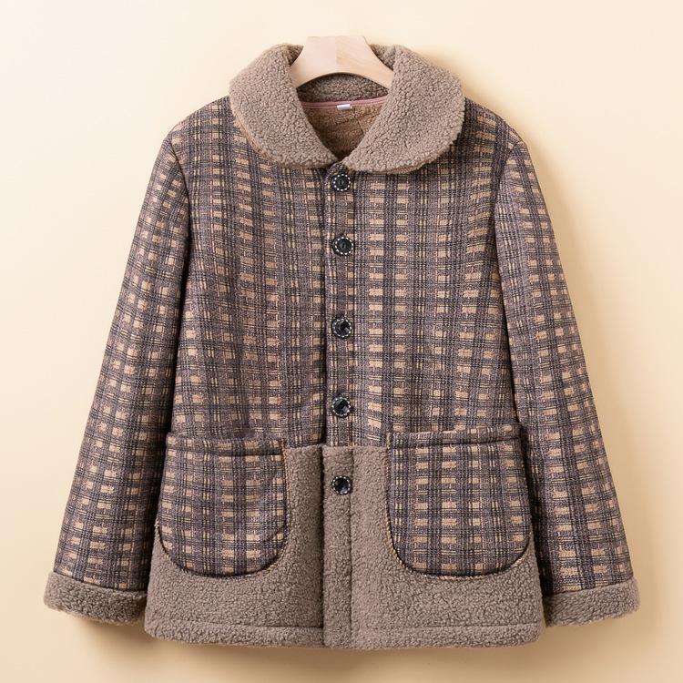 Пожилая дама зимой плюс бархатная утолщенная куртка мамина зимняя одежда кардиган одежда для пожилого мужчины одежда для пожилой женщины бабушка модная 3XL