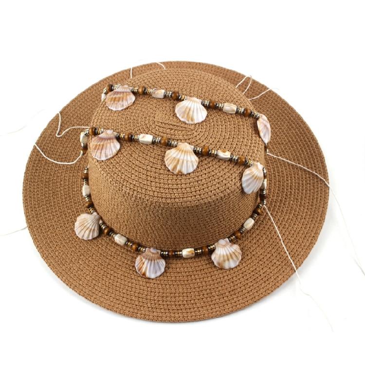 Panama Hat Band Fedoras Sun Hat Rope Belt Hat Decorative Band with Sea Shell