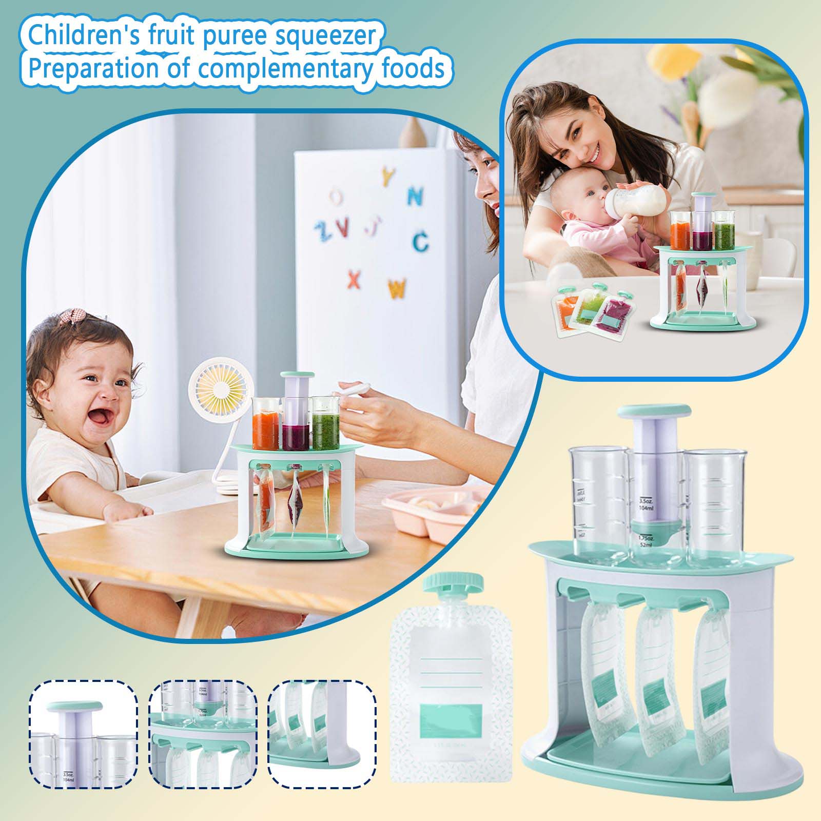 Baby Food Maker Baby Food Storage Baby Food Pouches One Size