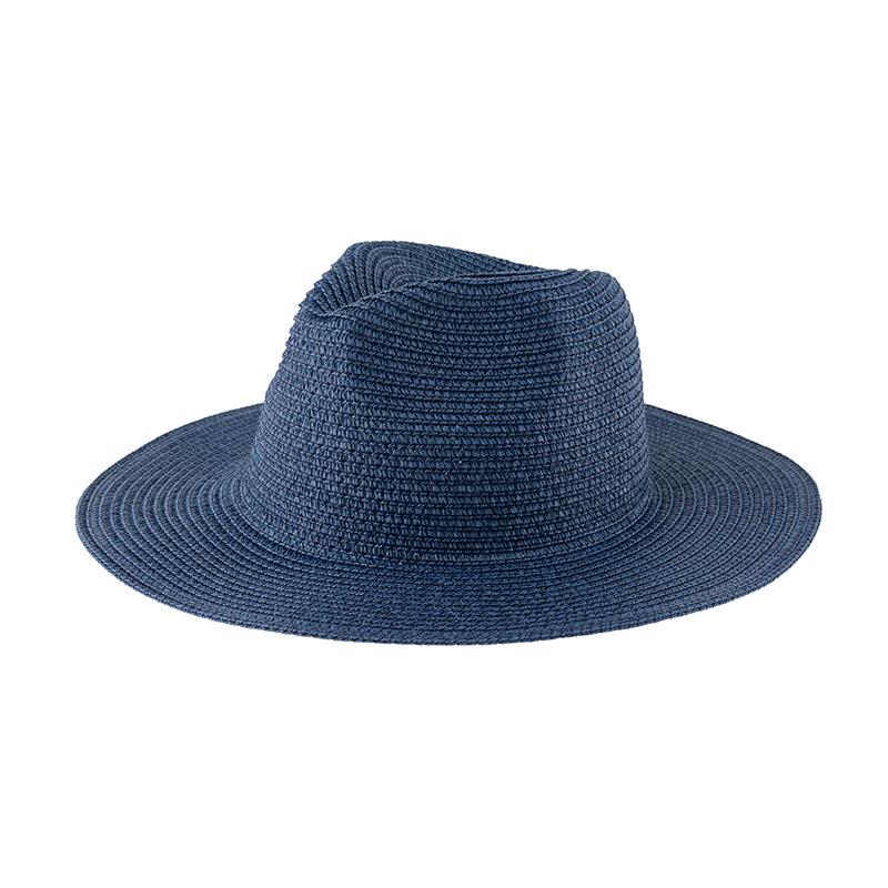 Women's Jazz Straw Hat with Wide Brim - European & American Style Panama Sunshade Fedora