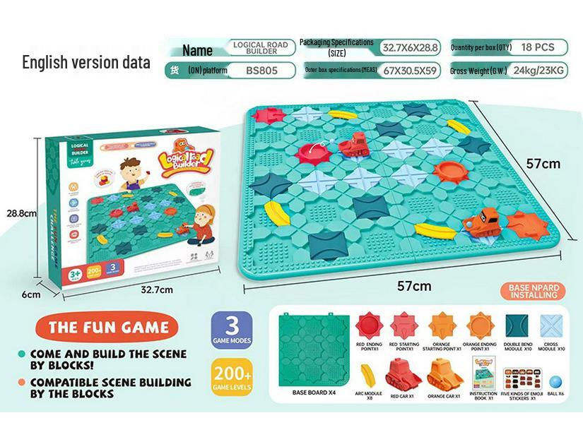118-Level Pull-Back Track Maze: Children's Engineering & Logical Thinking Game