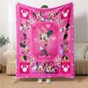 Minnie Mouse Pink Frame Blanket Soft Throw Blanket For Home Bedroom Bed Sofa Travel Office Solid Christmas Blanket