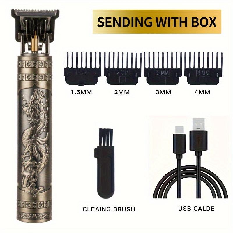 USB-charged electric hair clipper, unisex beard trimmer, bald head trimmer, moustache trimmer, grooming tool, beard trimming kit, barber trimmer,
