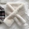 Cute Thicken Warm Leopard Print Scarf Windproof Soft Faux Fur Scarf Faux Rabbit Fur Faux Collar Winter Scarf Neck Wrap