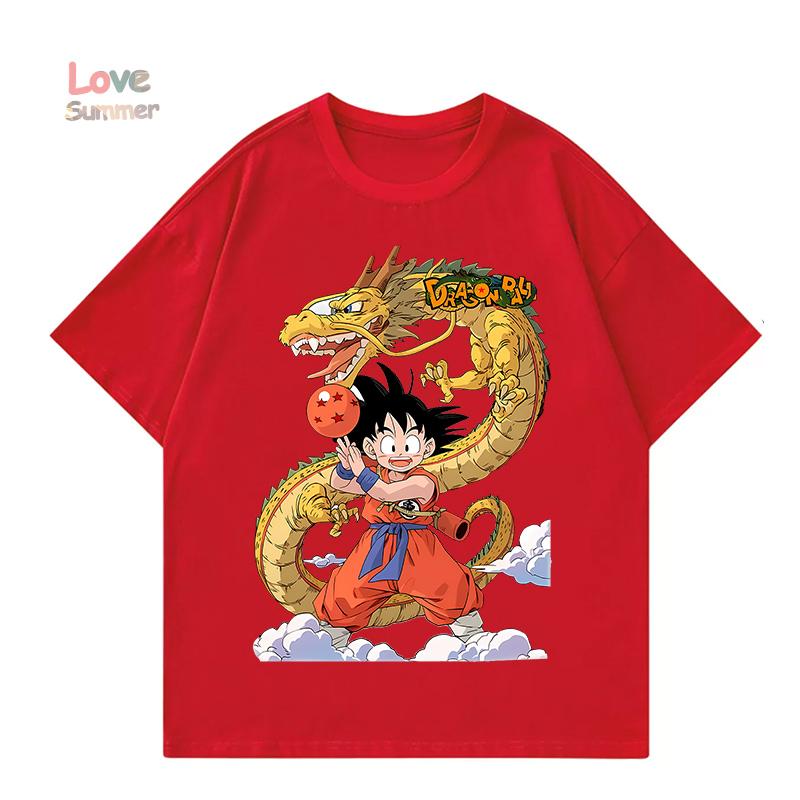 

kids t shirts 4 to14 years Dragon Ball print 2026 new Summer Short Sleeve boys T-Shirt cotton 120