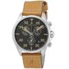 Hamilton Khaki Aviation Pilot Chrono Quartz Watch, Black Dial, Stainless Steel, Sapphire Crystal, Quartz Movement, 10 ATM Water Resistance, 42mm, Swis