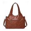 Frauen PU Leder Große Kapazität Schulter Tasche Damen Vintage Schulranzen Taschen 2025 Sommer Designer Handtasche Tote Umhängetasche