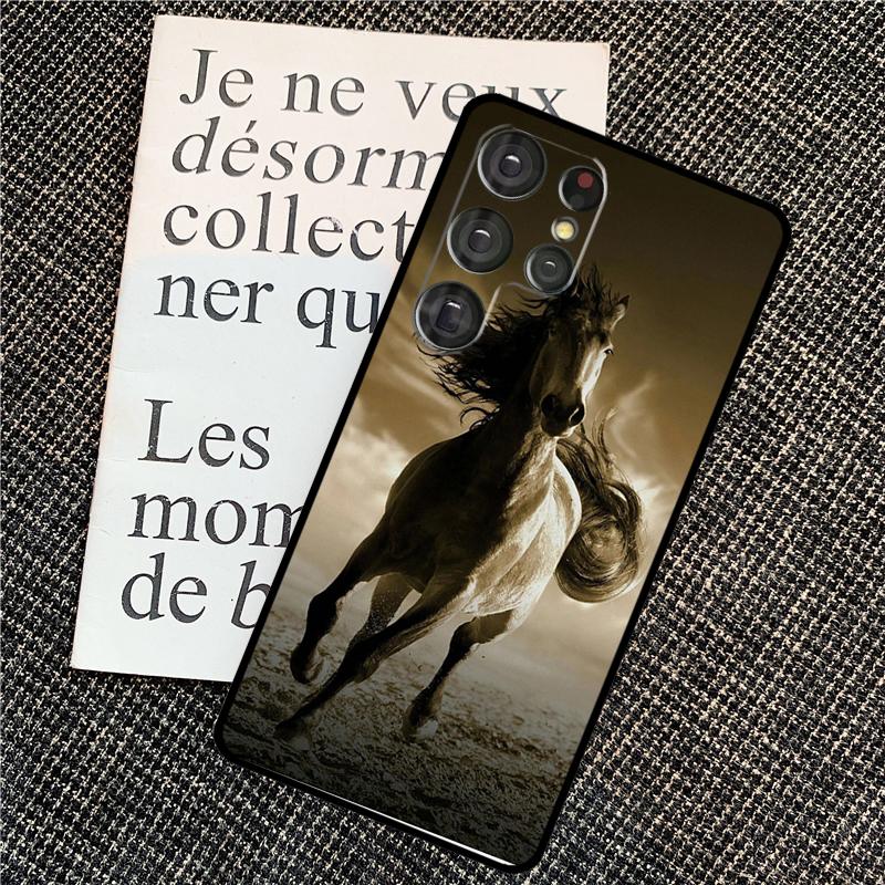 Running Horses Animal Case For Samsung Galaxy S25 Ultra S21 S22 S23 S24 Ultra S9 S10 S20 Plus S25 FE Back Cover