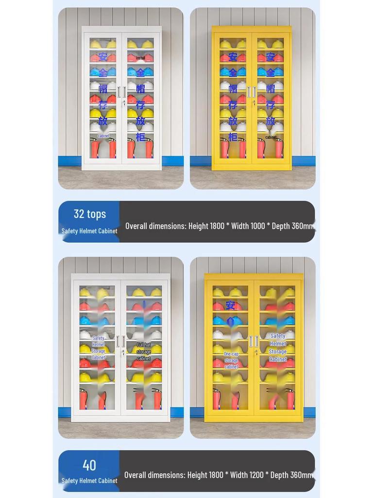 Durable Safety Helmet Storage Cabinet for Construction Sites