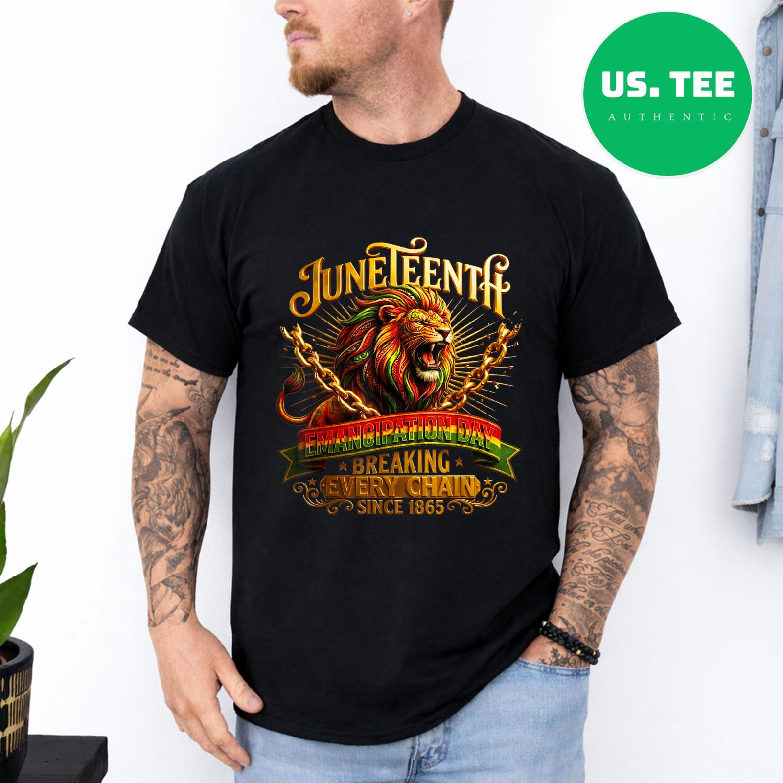 Juneteenth Breaking Every Chain Since 1865 Black Freedom Men T-Shirt S разноцветный