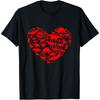 Heart Dinosaur Pattern Valentines Day T Rex Brontosaurus Cotton Men T Shirt