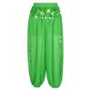 Damen-Bauchtanz-Chiffon-Münzen-Laternenhose, glänzende, seitlich geteilte Haremshose, Halloween-Fancy-Hose
