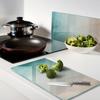 Glass Decorative Boards for Serving Snacks Abstract 2X30X52 Cm
