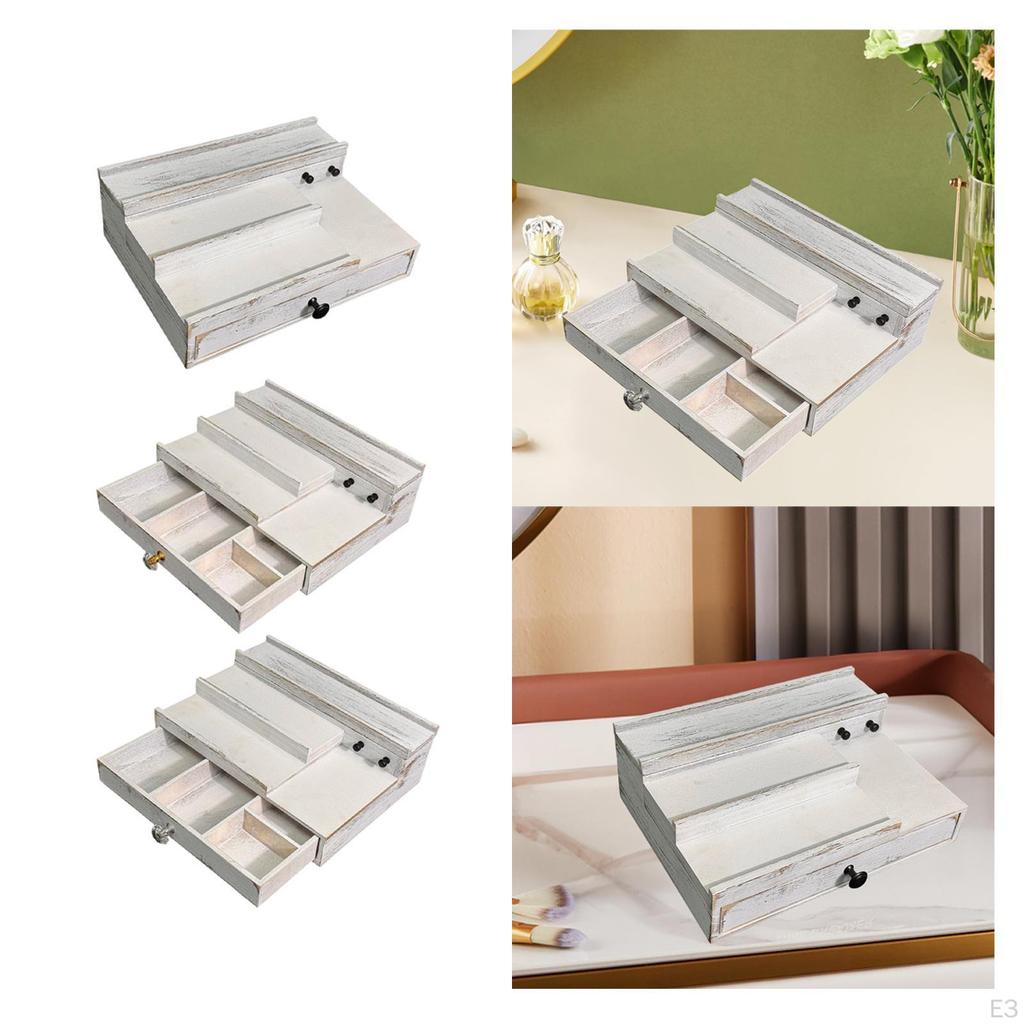 Wooden Perfume Holder Cosmetics Riser Multiuse Fragrance Rack Makeup Lotion Jewelry Storage