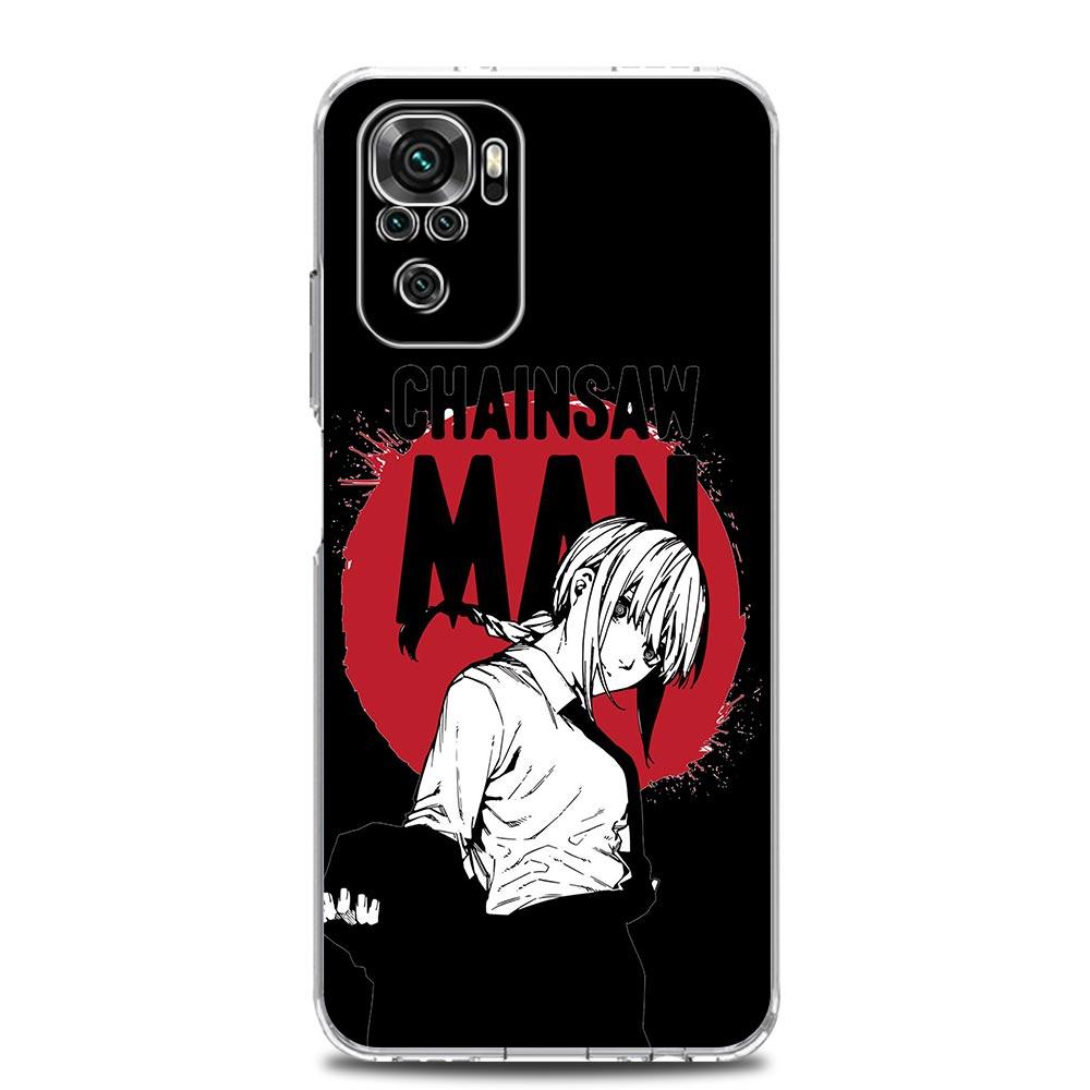 Anime Denji Chainsaw Man Makima Pouzdro na telefon Pro Xiaomi Redmi Note 12 11 9S 9 8 10 Pro Plus 7 8T 9C 9A 8A K40 Herní Průhledný Kryt