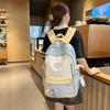 Schoolbag Fresh and Sweet Contrasting Color Backpack Female College Style Primary School Junior High School Girls Schoolbag Lightweight Burden
