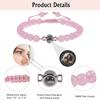 Personalisierte Foto-Armbänder Foto-Projektions-Armband Perlenarmbänder mit Bild darin 100 Sprachen Gedenkgeschenk