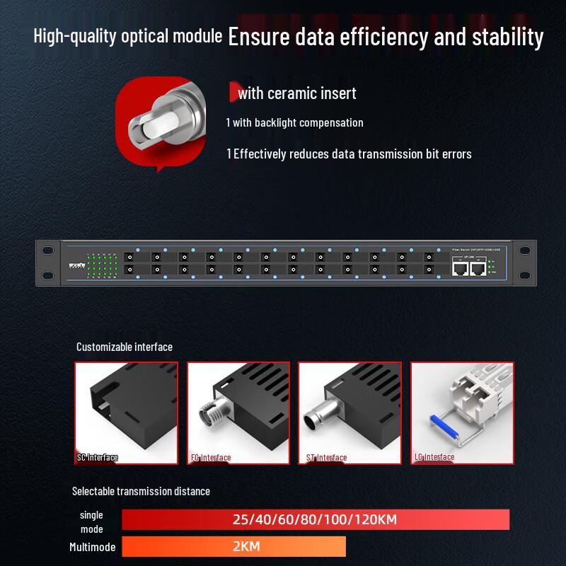 Fenghuo Vision 100M 24-Port Fiber Optic Transceiver