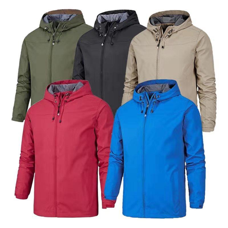Single-layer Punching Jacket Men Women Spring Fall Thin Jacket Jacket Tide Waterproof Breathable Outdoor Mountaineering Clothing Sports Windbreaker