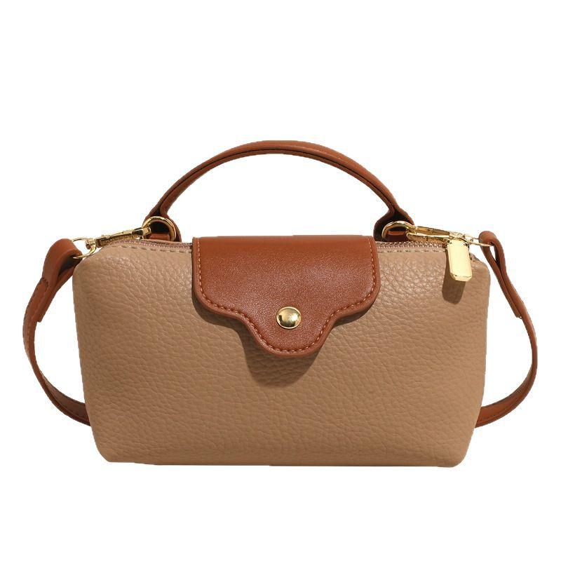 European and American new niche design, contrasting pebble pattern handbag, temperament, versatile casual crossbody coin purse for women