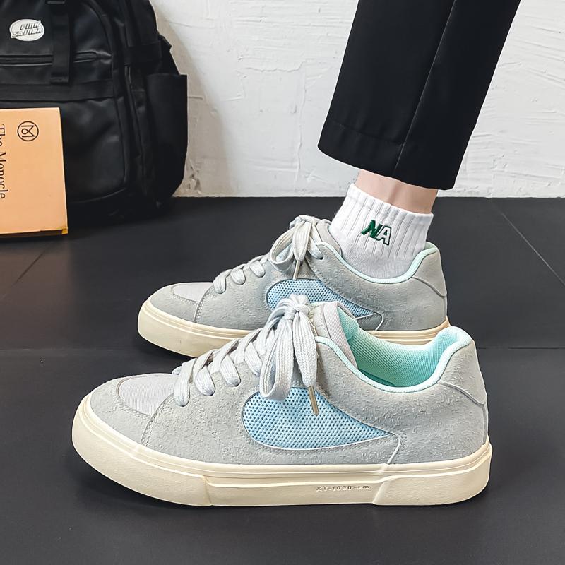 Vyriški drobės batai, marginti, vyriški sportiniai batai, patogūs batai storu padu, kvėpuojantys laisvalaikio batai